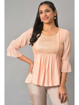 Aurelia - Peach A-line Sequined Kurti