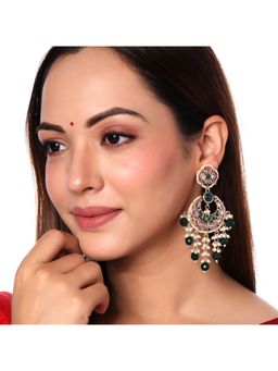 Yellow Chimes - Women and Girls Traditional Kundan Chandbali