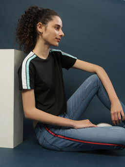 PINACOLADA - Blue Women Side Striped Casual Denim Jeans