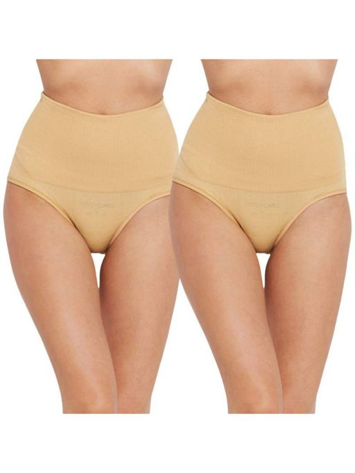 Bodycare Pack of 2 Shaping Panty In Hipster Style Cotton Brief - Nude