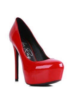 London Rag - Solid Red Pumps