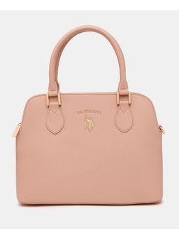 U.S. POLO ASSN. - Women Beth Nude Dome Handbag with Detachable Strap