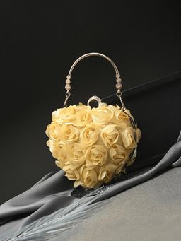 Toobacraft - Women Beautiful Bling Textured Gold Clutch with Detachable Strap