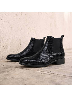 Mochi - Men Black Chelsea Boots