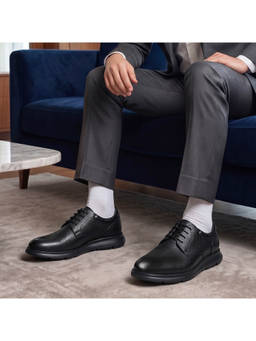 Metro - Men’S Heritage Black Formal Lace-Up Derbies