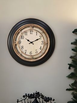 At Home by Nilkamal - Antique Compass Analog Wall Clock -Brown