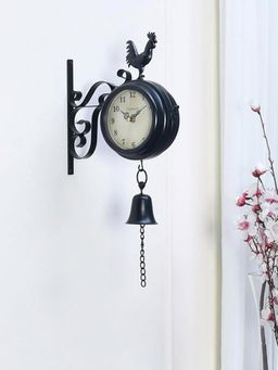 At Home by Nilkamal - Cuckoo Station Wall Clock -Black
