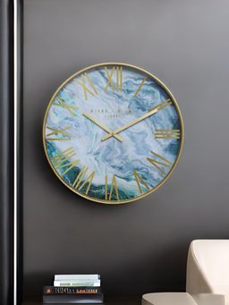 At Home by Nilkamal - Ripple Analog Wall Clock -Blue