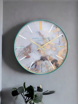 At Home by Nilkamal - Mellow Analog Wall Clock -Blue