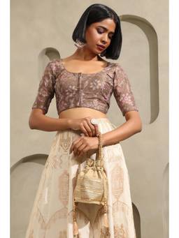 Soch - Women Olive Floral Tissue Blouse