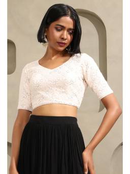 Soch - Women Pink Embroidered Georgette Blouse