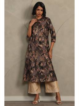 Soch - Women Black Printed Muslin Kurta