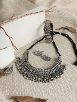 Teejh - Avanti Oxidised Silver Jewellery Set