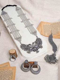 Teejh - Kadamba Oxidised Silver Jewellery Set