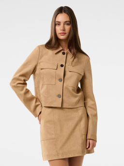 Forever New - Beige Tyla Vegan Suede Jacket