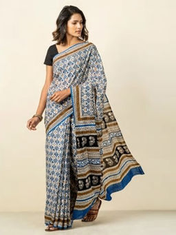 Fabindia - Cotton Bagru Print Sari