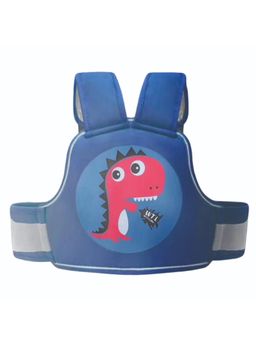 Polka Tots - Blue Motorcycle Child Harness Safety Seat Belt with Adjustable Baby Carrier