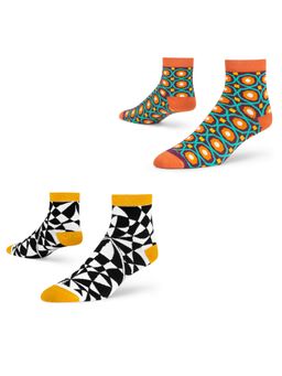 Dynamocks - Men and Women Ankle Length Socks - Free Size - Pack of 2 Pairs
