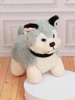DukieKooky - Super Cute & Adorable Grey Cute Husky Soft Toy