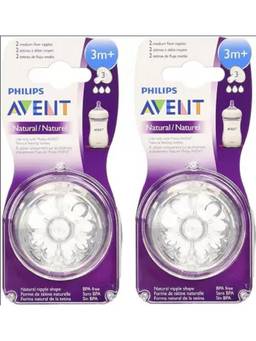 Philips Avent - Natural Medium Flow Bottle Teats (Pack of 2)