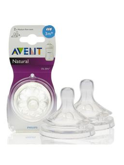 Philips Avent - Natural Teat Twin Bottle Teats (Pack of 2)