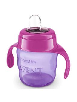 Philips Avent - Pink Silicone Classic Bottle with Handle
