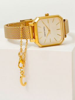 Pipa Bella by Nykaa Fashion - Gold-Plated C Initial Watch Charm