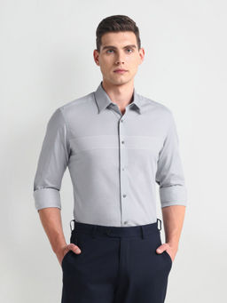 Arrow Newyork - Grey Manhattan Slim Fit Twill Shirt