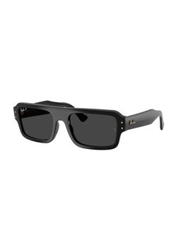 Ray-Ban - Unisex Polarized Black Lens Rectangle Sunglasses (0RB445466774856) (56)