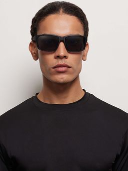 Lenskart Boost - Black Grey Full Rim Polarized And UV Protected Unisex Sunglasses (LKB S15359_1)