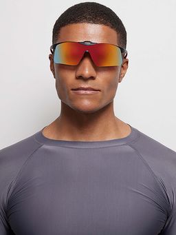 Lenskart Boost - Black Dual Tone Red Full Rim UV Protected Unisex Sunglasses (LKB S15360_2)