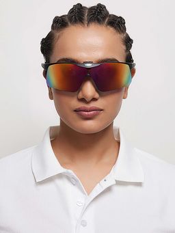 Lenskart Boost - Black Dual Tone Red Full Rim UV Protected Unisex Sunglasses (LKB S15360_3)