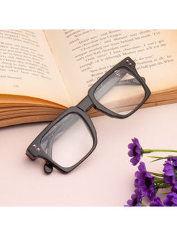 TED SMITH - Black Square Premium Italian Acetate Frame For Unisex (ALICE_C1)