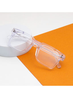 TED SMITH - Transparent Square Premium Italian Acetate Frame For Unisex (ALICE_C4)