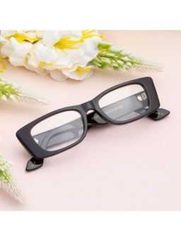 TED SMITH - Black Rectangle Premium Italian Acetate Frame For Unisex (CHOCOEYE 2.0_C1)