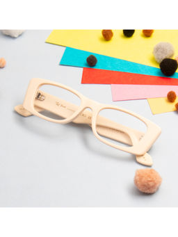 TED SMITH - White Rectangle Premium Italian Acetate Frame For Unisex (CHOCOEYE 2.0_C3)