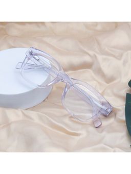 TED SMITH - Transparent Square Premium Italian Acetate Frame For Unisex (DAWSON_C2)