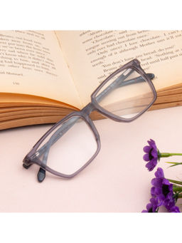 TED SMITH - Grey Square Premium Italian Acetate Frame For Unisex (HARVEY_C3)