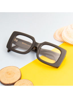 TED SMITH - Black Square Premium Italian Acetate Frame For Unisex (KIMMY 2.0_C1)