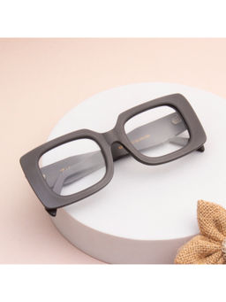 TED SMITH - Matt Black Square Premium Italian Acetate Frame For Unisex (KIMMY 2.0_C2)