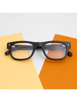 TED SMITH - Black Square Premium Italian Acetate Frame For Unisex (LORENZO_C1)
