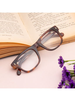 TED SMITH - Demi Brown Square Premium Italian Acetate Frame For Unisex (LORENZO_C2)