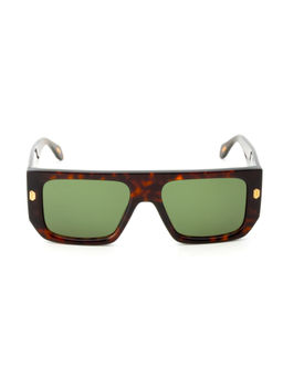 Just Cavalli - Shiny Brown Demi Acetate Frame And Green Sunglasses (SJC02256722SG) (56)