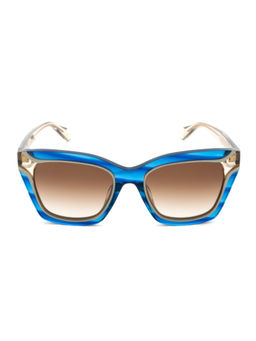 Just Cavalli - Shiny Blue Demi Acetate Frame And Brown Sunglasses (SJC024V52931SG) (52)