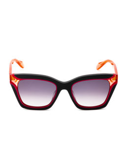 Just Cavalli - Shiny Black Grey Acetate Frame and Smoke Sunglasses (Sjc024V529P2Sg) (52)