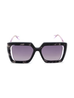 Just Cavalli - Shiny Grey Demi Acetate Frame And Smoke Sunglasses (SJC0275396NSG) (53)