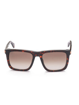 Just Cavalli - Shiny Dark Brown Demi Acetate Frame And Grey Smoke Sunglasses (SJC03554722SG) (54)