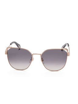 Just Cavalli - Shiny Rose Gold Alloy Metal Frame And Grey Smoke Sunglasses (SJC04258300SG) (58)