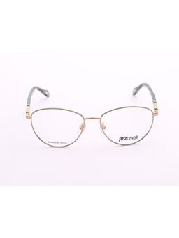 Just Cavalli - Shiny Light Gold-Green Alloy Metal Eyewear Frame (VJC056548M6FR) (54)
