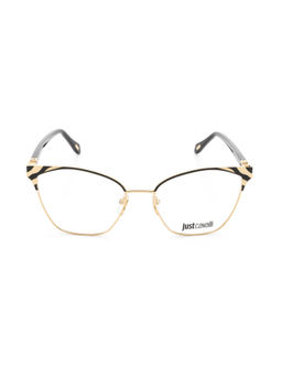 Just Cavalli - Shiny Light Gold-Black Alloy Metal Eyewear Frame (VJC07255301FR) (55)